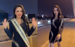 Á hậu Ngọc Hằng tung clip catwalk "thần sầu", mang 100kg hành lý đi thi Hoa hậu Liên lục địa 2023