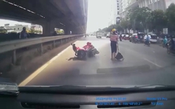 Góc nhìn pháp lý vụ xe tải cố tình chèn ngã người đi xe máy rồi bỏ chạy ở Hà Nội