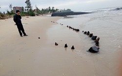 Quảng Nam: Khung gỗ nổi ở biển Hội An có phải tàu cổ?