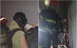 Cháy quán massage ở Hà Nội: Cảnh sát đeo mặt nạ, bình dưỡng khí cho người dân rồi cứu ra ngoài