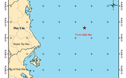Xuất hiện động đất trên biển Đông, cách TP.Tuy Hòa của tỉnh Phú Yên 82km