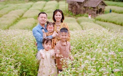 Khách đổ xô đến chụp ảnh cánh đồng hoa tam giác mạch trái mùa ở Hà Nội