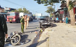 Dừng đèn đỏ, xe bán tải bất ngờ lao qua đường tông 2 xe máy khiến 3 người thương vong