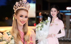 Đương kim Hoa hậu Quốc tế xinh đẹp như búp bê, "đọ sắc" với Á hậu Phương Nhi tại Việt Nam
