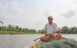 Nuôi tôm ở Kiên Giang gặp trời nắng nóng, có nhà tôm đã to to rồi mà chết gần hết, đến khổ