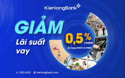 KienlongBank lần thứ 4 liên tiếp trong Quý 2 giảm lãi suất cho vay đối với KHDN & KHCN lên đến 0,5%/năm