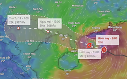 Bão số 1 giật cấp 15, cách Móng Cái 480km về phía Đông Đông Nam