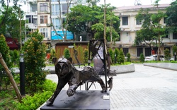 Tượng điêu khắc được làm từ mớ "sắt vụn" ở Hà Nội