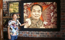 Quảng Bình: Ra mắt bức tranh Đại tướng Võ Nguyên Giáp chế tác từ vỏ trứng