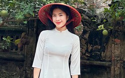 Thanh Nhã "thả dáng" với tà áo dài khiến NHM trầm trồ