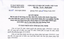 Quảng Ninh: Bãi bỏ tiêu chuẩn có bằng Trung cấp lý luận chính trị với chức danh trưởng phòng và tương đương