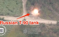 UAV của Ukraine rượt đuổi nổ tung xe tăng T-90 trị giá 4,5 triệu USD của Nga 