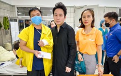 Tùng Dương vào bệnh viện thăm hỏi các nạn nhân vụ cháy chung cư mini ở Hà Nội