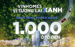 
Vinhomes tặng 1000 ô tô điện VinFast cho khách hàng