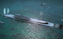 Cận cảnh siêu tàu ngầm 2 tỷ USD dành cho giới thượng lưu, có cả bể bơi và rạp chiếu phim