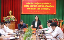 Bộ Giáo dục và Đào tạo kiểm tra công tác thực hiện nhiệm vụ năm học 2024-2025 tại tỉnh Sơn La