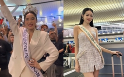 Hoa hậu Kỳ Duyên, Hoa hậu Thanh Thủy "đọ sắc" khi cùng ngày đi thi Miss Universe 2024, Miss International 2024