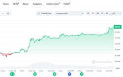 Giá Bitcoin leo thẳng đứng lên gần 80.000 đô la