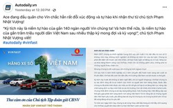 Tâm thư lay động lòng người của tỷ phú Phạm Nhật Vượng dịp VinFast lên Top 1 có gì đặc biệt?