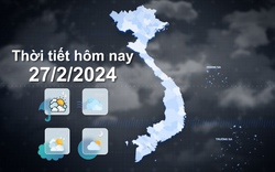 Thời tiết hôm nay 27/2/2024: Bắc Bộ trời rét và mưa nhỏ, Trung Bộ có mưa rào