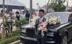 Quang Hải bảnh bao cùng xe Rolls Royce 14 tỷ đồng đi đón dâu