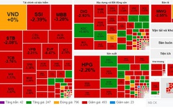 Nhóm cổ phiếu ngân hàng "rực lửa", VN-Index giảm "sốc" 21 điểm