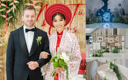 Đám cưới Minh Tú và chồng Tây gây "choáng" với không gian phủ đầy hoa trắng, đậm chất làng quê Việt