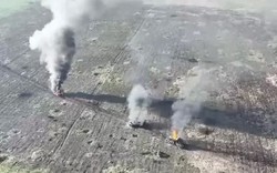 Clip: Khoảnh khắc UAV Ukraine công phá xuyên lồng bảo vệ, tiêu diệt xe bọc thép Nga