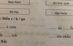 Xuất hiện bài tập tiếng Việt tưởng dễ mà lại khiến hàng nghìn phụ huynh "tăng xông" tìm đáp án