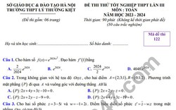 Đề thi thử tốt nghiệp THPT 2024 môn Toán có gợi ý đáp án của Trường THPT Lý Thường Kiệt, Hà Nội