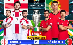 Trực tiếp bóng đá Georgia vs Bồ Đào Nha (Link TV360, VTV)