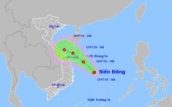 NÓNG: Vùng áp thấp ở khu vực giữa Biển Đông đã mạnh lên thành áp thấp nhiệt đới