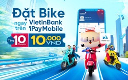 Di chuyển bằng xe máy tiện lợi ngay trên VietinBank iPay Mobile, tặng ngay 10 chuyến 10.000 đồng