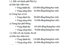 Trẻ mầm non 5 tuổi ở Hà Nam được miễn học phí năm học 2024-2025