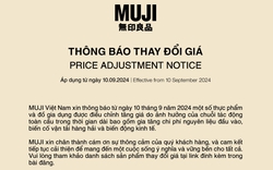 MUJI thông báo tăng giá, khách nói "bình thường nhiều cái trên trời rồi, giờ tăng nữa"