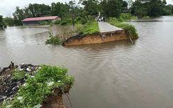 Vỡ bờ bao ở Sóc Sơn, Hà Nội 