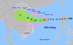 Áp thấp nhiệt đới đang mạnh lên thành bão số 4, giật cấp 10 tiến thẳng Quảng Bình - Đà Nẵng   