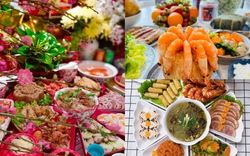 Các chị đẹp thi nhau khoe mâm cỗ cúng ông Công ông Táo, ai cũng trang trí đẹp như nhà hàng 