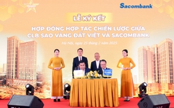 Sacombank và Câu lạc bộ Sao Vàng Đất Việt ký kết hợp tác chiến lược