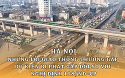 Những lỗi giao thông ở Hà Nội đề xuất tăng phạt gấp đôi so với Nghị định 168, cao nhất đến 120 triệu đồng