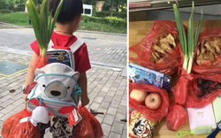 Hành trang siêu độc của nhóc tì Trung Quốc ngày đầu tiên tới trường