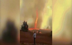 Kinh hãi khi lốc xoáy "quỷ lửa" cao 79m nóng hơn 1.000 độ C quét qua trang trại
