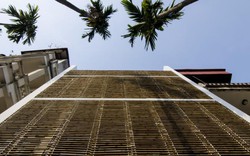 “Choáng” với căn nhà ở Tây Hồ, Hà Nội có cửa sổ tre cao 8m