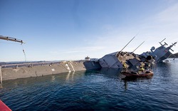 Chiến hạm 500 triệu USD của Na Uy bị tàu chở dầu đâm chìm nghỉm