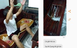 Cổ vũ bóng đá quá sung làm ghế gãy đôi, ông bố khiến dân mạng cười ra nước mắt