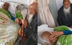Cảm động anh trai 104 tuổi tới thăm em gái 97 tuổi lần cuối