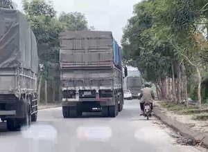 Video: Hàng trăm xe quá khổ, quá tải ngang nhiên đi lại trên tỉnh lộ ở Lào Cai