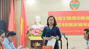 Phó Chủ tịch Bùi Thị Thơm và đoàn công tác TƯ Hội NDVN làm việc với Hội Nông dân Hải Phòng