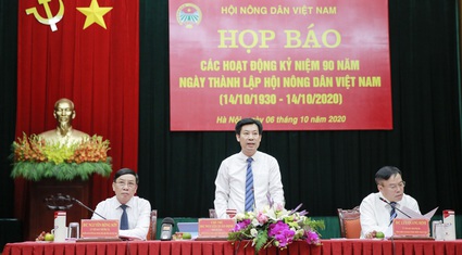 Toàn cảnh Họp báo kỷ niệm 90 năm Ngày thành lập Hội Nông dân Việt Nam