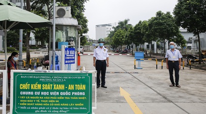 Nhiều chung cư tại Hà Nội thiết lập "vùng xanh" để bảo vệ cư dân trước dịch Covid-19